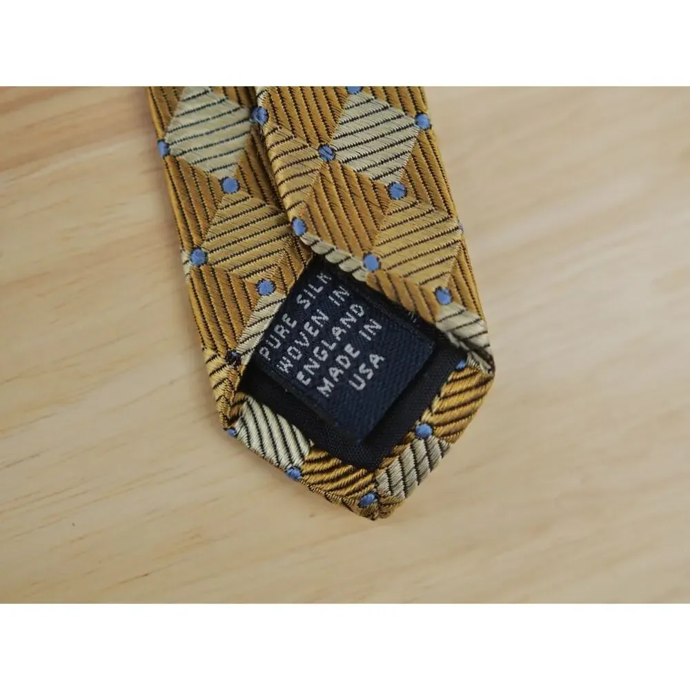 Brooks Brothers Makers Pure Silk Tie Gold 58x3.75
